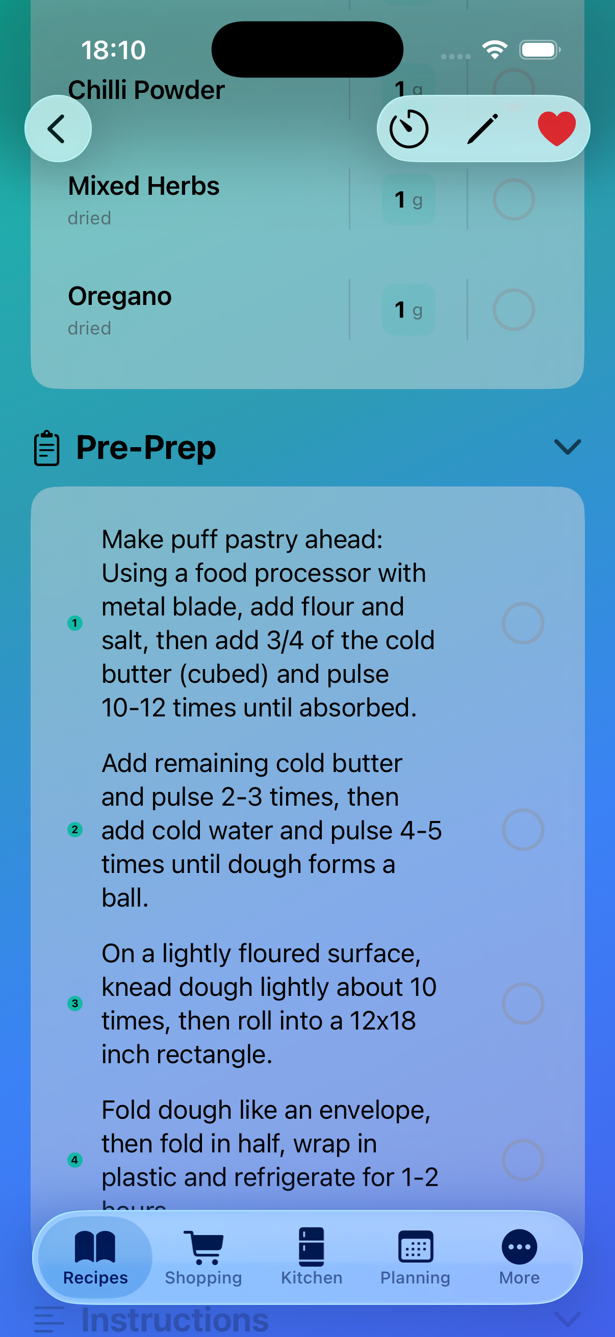 Recipe Layout 3
